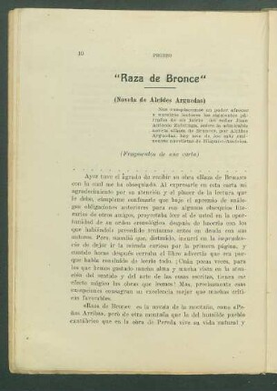 "Raza de Bronce"