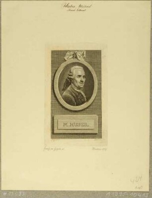 Bildnis des Philologen, Literaturhistoriker und Schriftsteller Michael Huber