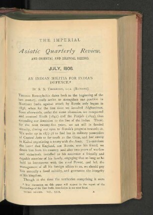 Vol. XXII, Nr. 43. July, 1906.