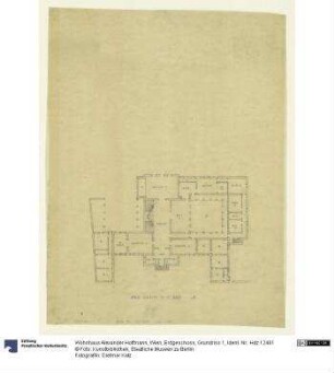 Wohnhaus Alexander Hoffmann, Wien, Erdgeschoss, Grundriss 1