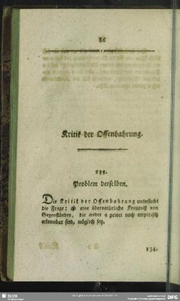 Kritik der Offenbahrung