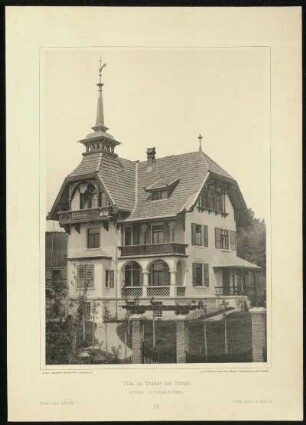 Tafel 11. Villa im Dolder bei Zürich. Architekt: Jul. Kunkler in Zürich