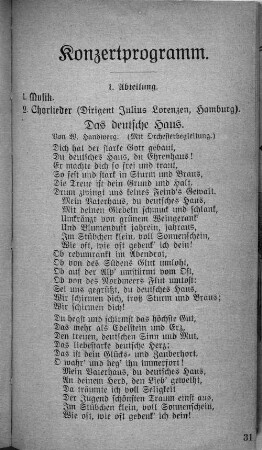 Konzertprogramm.
