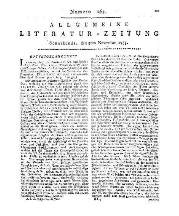 Walch, C. W. F.: Entwurf einer vollständigen Historie der Kezereien, Spaltungen und Religionsstreitigkeiten bis auf die Zeiten der Reformation. T. 11. Mit einer Vorrede von Spittler. Leipzig: Weidmann 1785