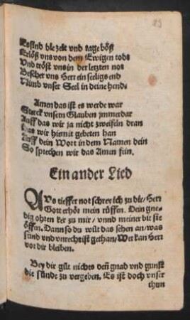 Ein ander Lied ||