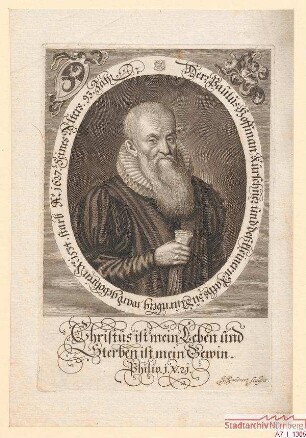 Paulus (I.) Hoffmann, Kürschner, des Kleinern Rats; geb. 1534; gest. 1627