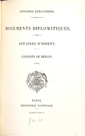 Documents diplomatiques de la France : (Ministère des) Affaires étrangères, 54