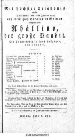 Abällino, der große Bandit