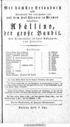 Abällino, der große Bandit