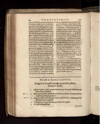 Prima Pars Capitis. Exegetica beneficiorum mortis & resurrectionis Christi