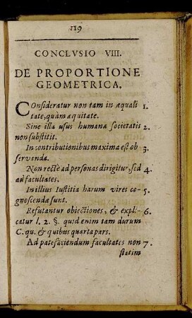 Conclusio VIII. De Proportione Geometrica.