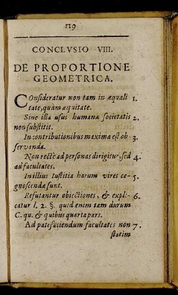 Conclusio VIII. De Proportione Geometrica.