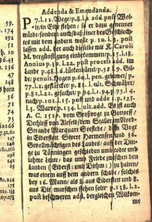 Addenda & Emendanda.