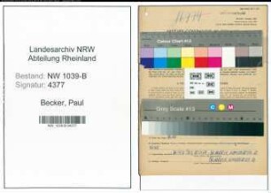 Entnazifizierung Paul Becker , geb. 01.06.1900 (Arzt)