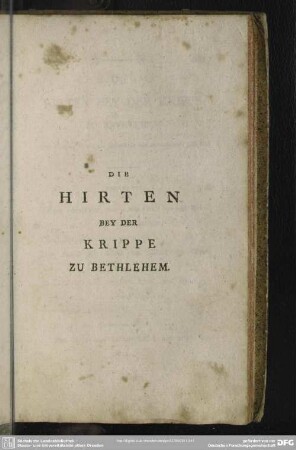 Die Hirten Bey Der Krippe Zu Bethlehem
