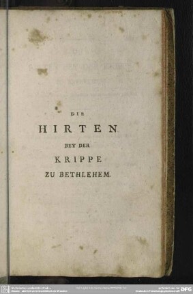 Die Hirten Bey Der Krippe Zu Bethlehem