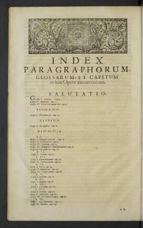 Index paragraphorum.