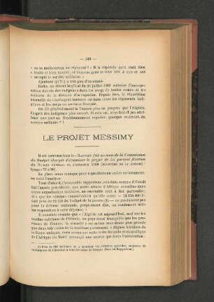 Le Projet Messimy.