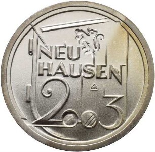 Medaille von Victor Huster auf 850 Jahre Neuhausen