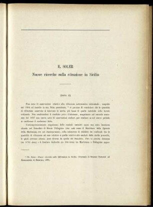Nuove ricerche sulIa rifrazione in Sicilia