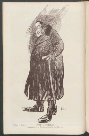 Juan L. Cuestas, presidente de la República Oriental del Uruguay - Dibujo