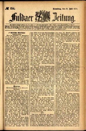 Ausgabe vom Samstag, den 09. Juli 1881.