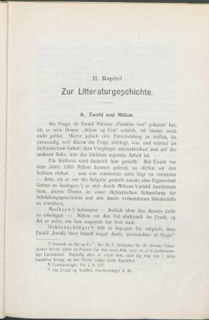 II. Kapitel. Zur Litteraturgeschichte.