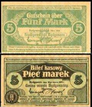 Bromberg, Notgeld 5 Mark