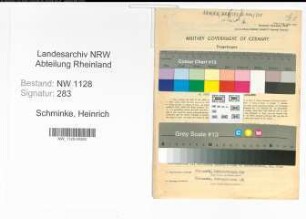 Entnazifizierung Heinrich Schminke , geb. 17.10.1913 (Angestellter)