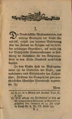 Unpartheyische Gedanken über die Einführung des Simultaneums in den Osnabrückischen Orten Fürstenau und Schledehausen und die dagegen von der Stadt Fürstenau geführten Beschwerden