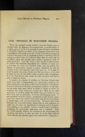 Civil Officials in Northern Nigeria.