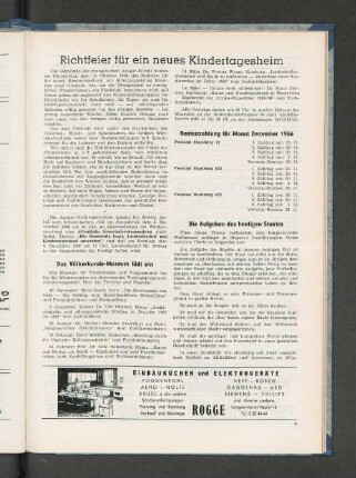 Rentenzahlung für Monat Dezember 1966