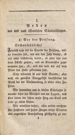 Sammlung zweckmäßig gewählter Reden und Gesänge für Volksschulen vor und nach der öffentlichen Prüfung