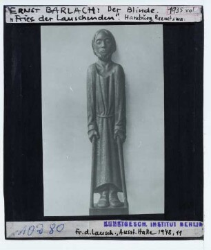Barlach, Der Bilnde (aus d. Fries der Lauschenden) (Holz, Laur II 582) (Hamburg EBH P 1935/006)