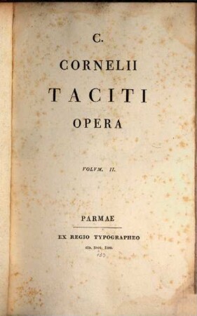 C. Cornelii Taciti Opera. 2