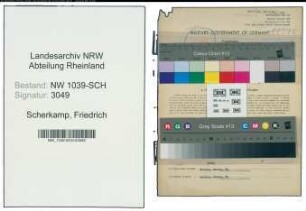 Entnazifizierung Friedrich Scherkamp , geb. 02.06.1898 (Stadtobersekretaer)