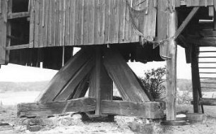 Belgern-Neußen. Bockmühle, ruinös, Detail