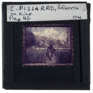 Pissarro, Bäuerin mit Kind vom Feld zurückkehrend, Auvers-sur-Oise