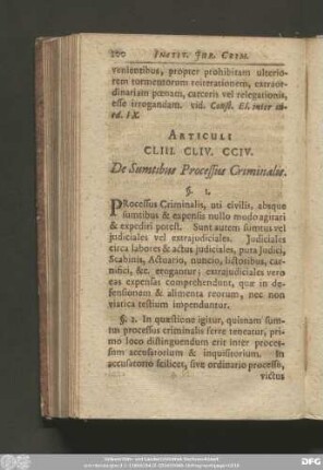 Articuli CLIII. CLIV. CCIV. De Sumtibus Processus Criminalis.