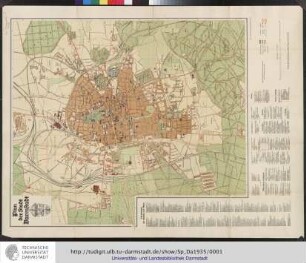 Plan der Stadt Darmstadt. Darmstadt: Saeng, 1935