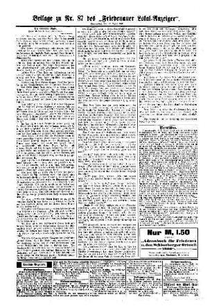 Beilage zu Nr. 87