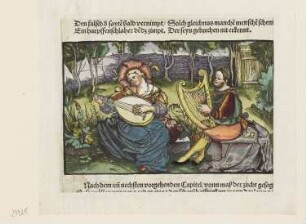 Musiker, aus: "OFFICIA M.T.C. EJn Bůch So Marcus Tullius Cicero der Römer zů seynem Sune Marco von den tugentsamen ämptern [...]", Augsburg 1533