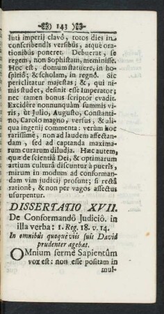 Dissertatio XVII.