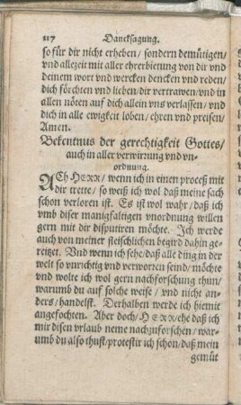 Bekentnus der gerechtigkeit Gottes/ auch in aller verwirrung vnd vnordnung.