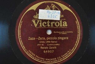 Zaza - Zaza, piccola zingara (Act 4) / (Leoncavallo)