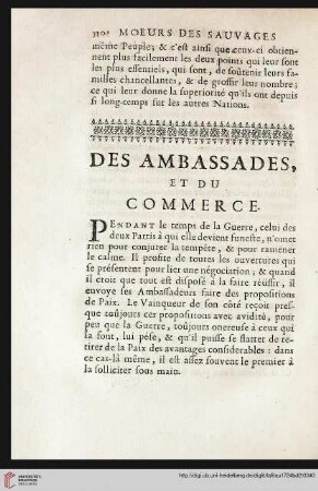 Des ambassades, et du commerce