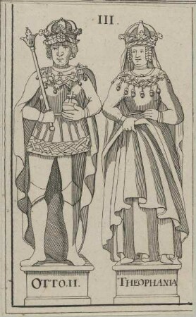 Bildnisse des Kaisers Otto II. und seiner Gemahlin Theophania