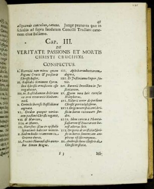 Cap. III. De Veritate Passionis Et Mortis Christi Crucifixi.