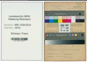Entnazifizierung Franz Schwarz , geb. 01.10.1896 (Magazinverwalter)