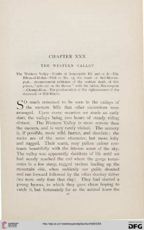 Chapter XXX: The western valley